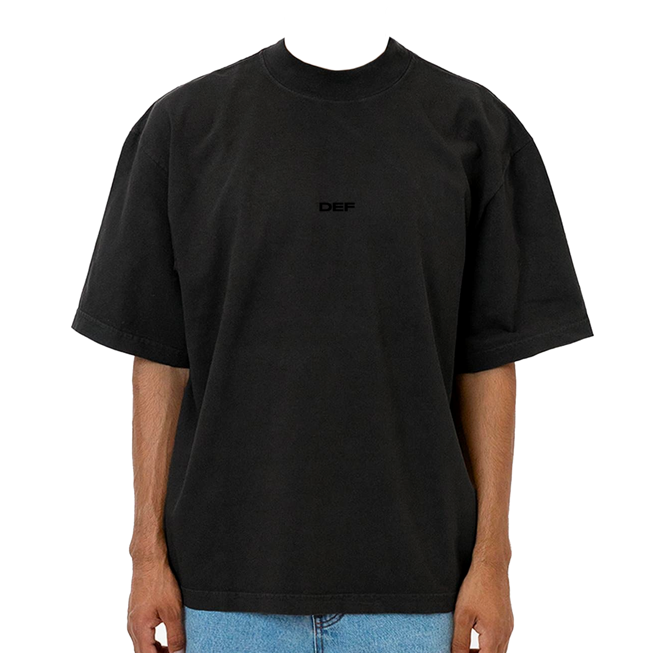 Mockneck Tee (Off-Black)